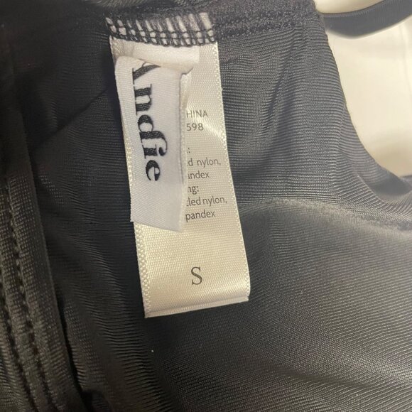 Andie The Rockaway Double Strap One Piece Swimsuit Black Sz SM - Picture 8 of 11